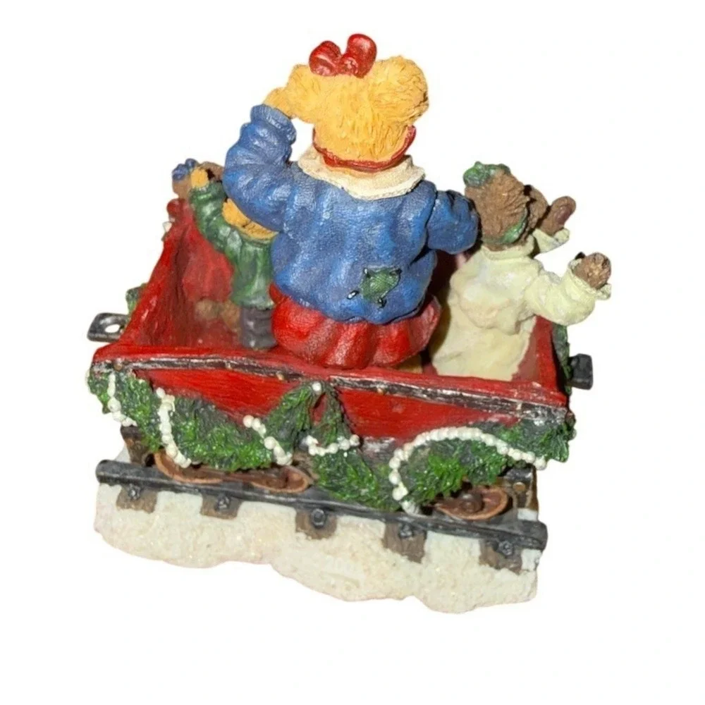 Danbury Mint Boyds Bears The‎ Lil' Cub Nursery Car Christmas Train Figurine